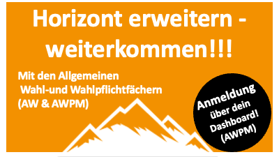 Aufforderung zur AWPM Wahl im Dashboard.